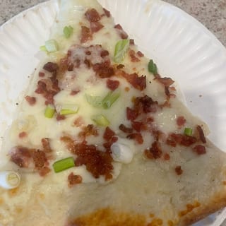 Loaded Baked Potato Pizza Slice