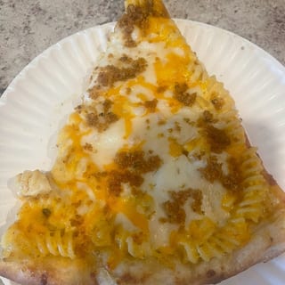 Mac & Cheese Pizza Slice