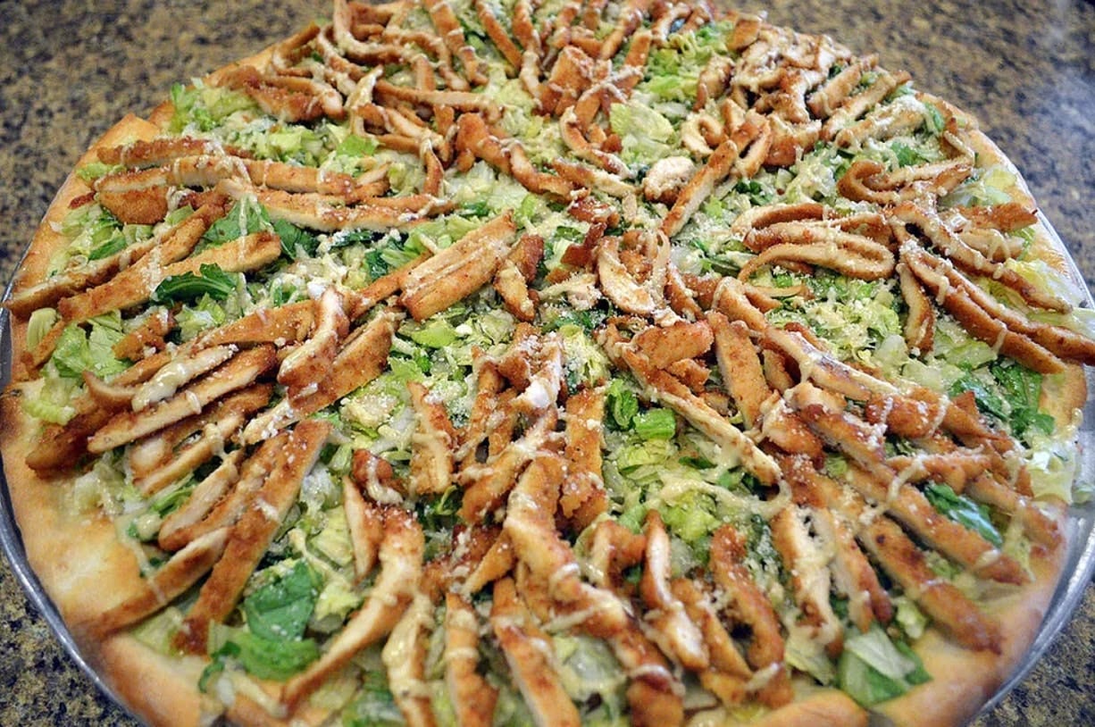 Chicken Caesar Pizza.