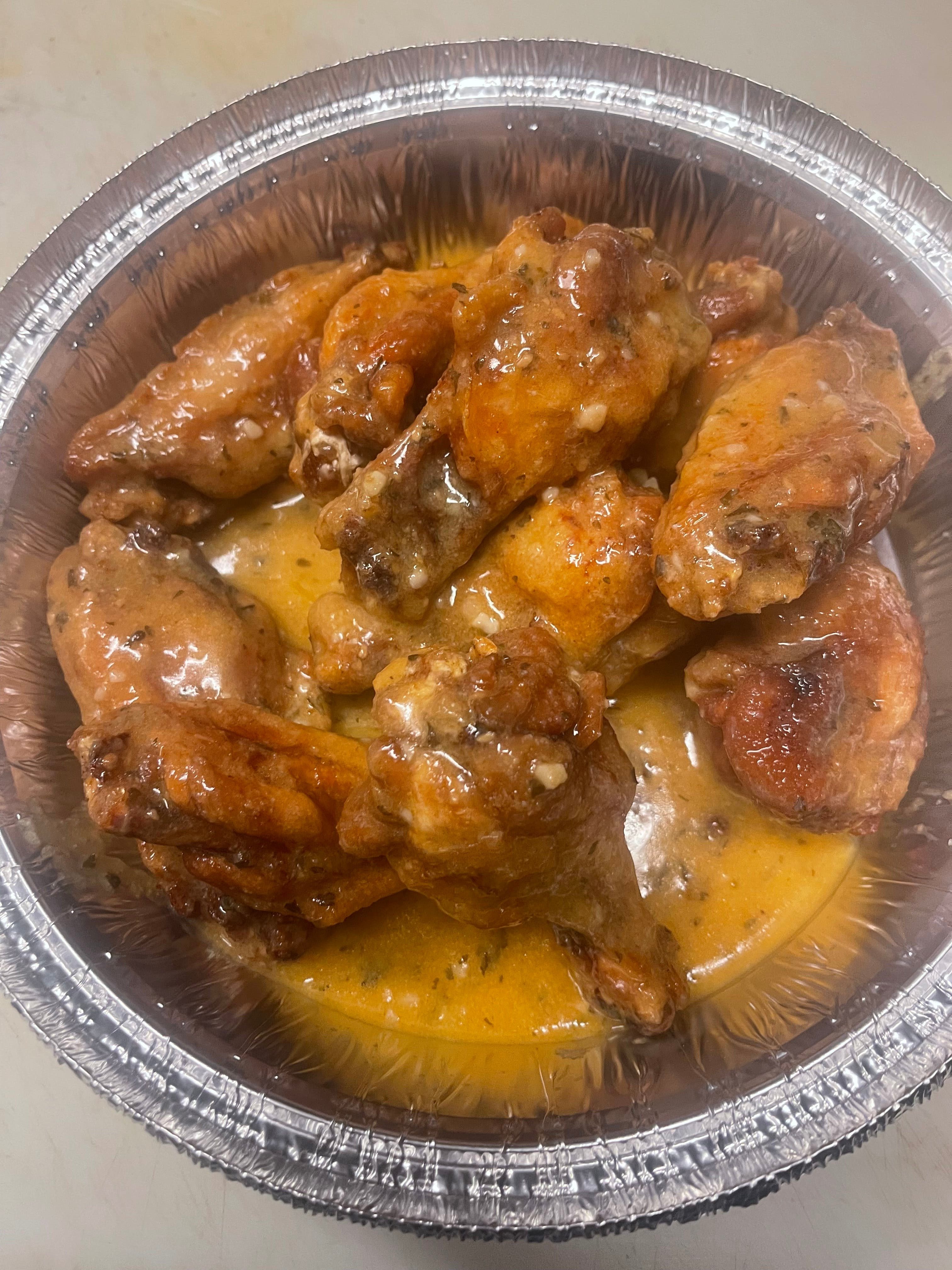 Garlic Parmesan Wings.