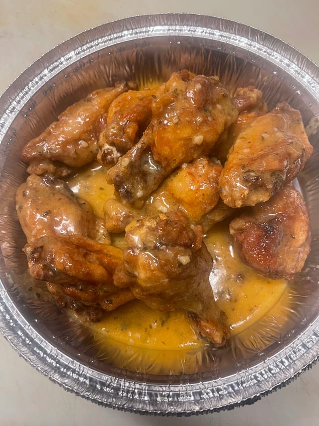 Garlic Parmesan Wings.