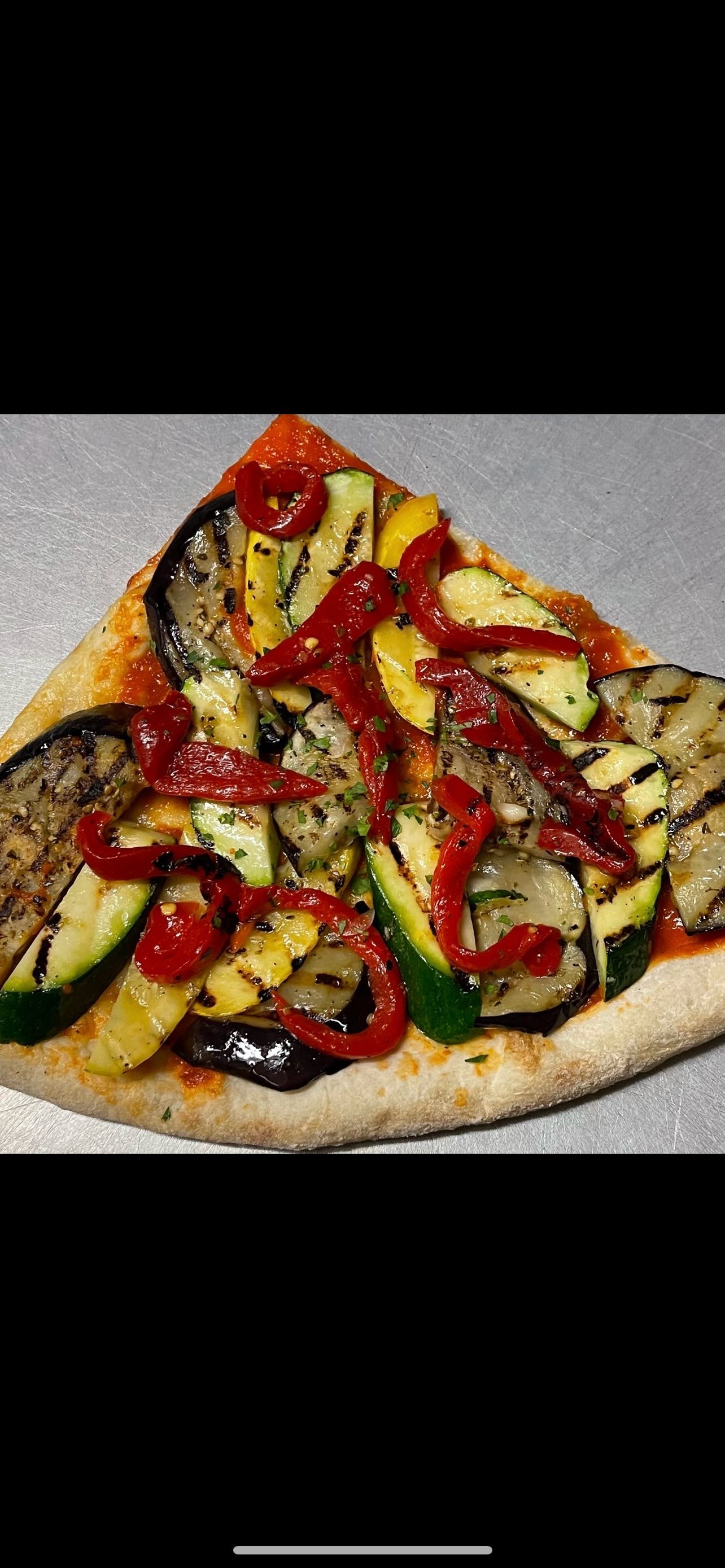 Grilled Veggies Pizza Slice.
