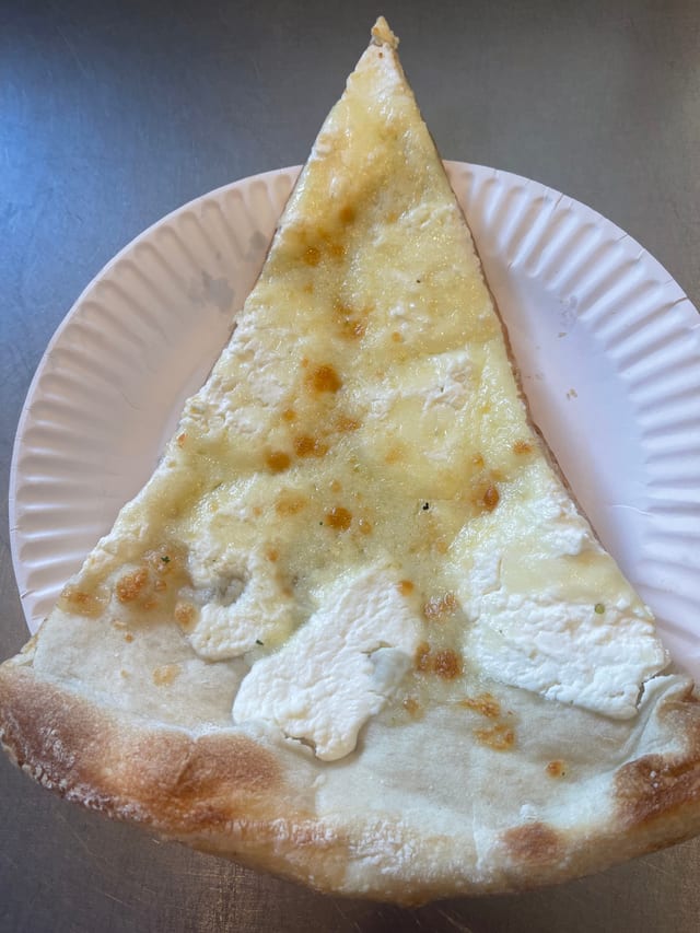 White Pizza Slice.