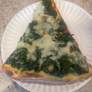 Spinach Alfredo Pizza Slice